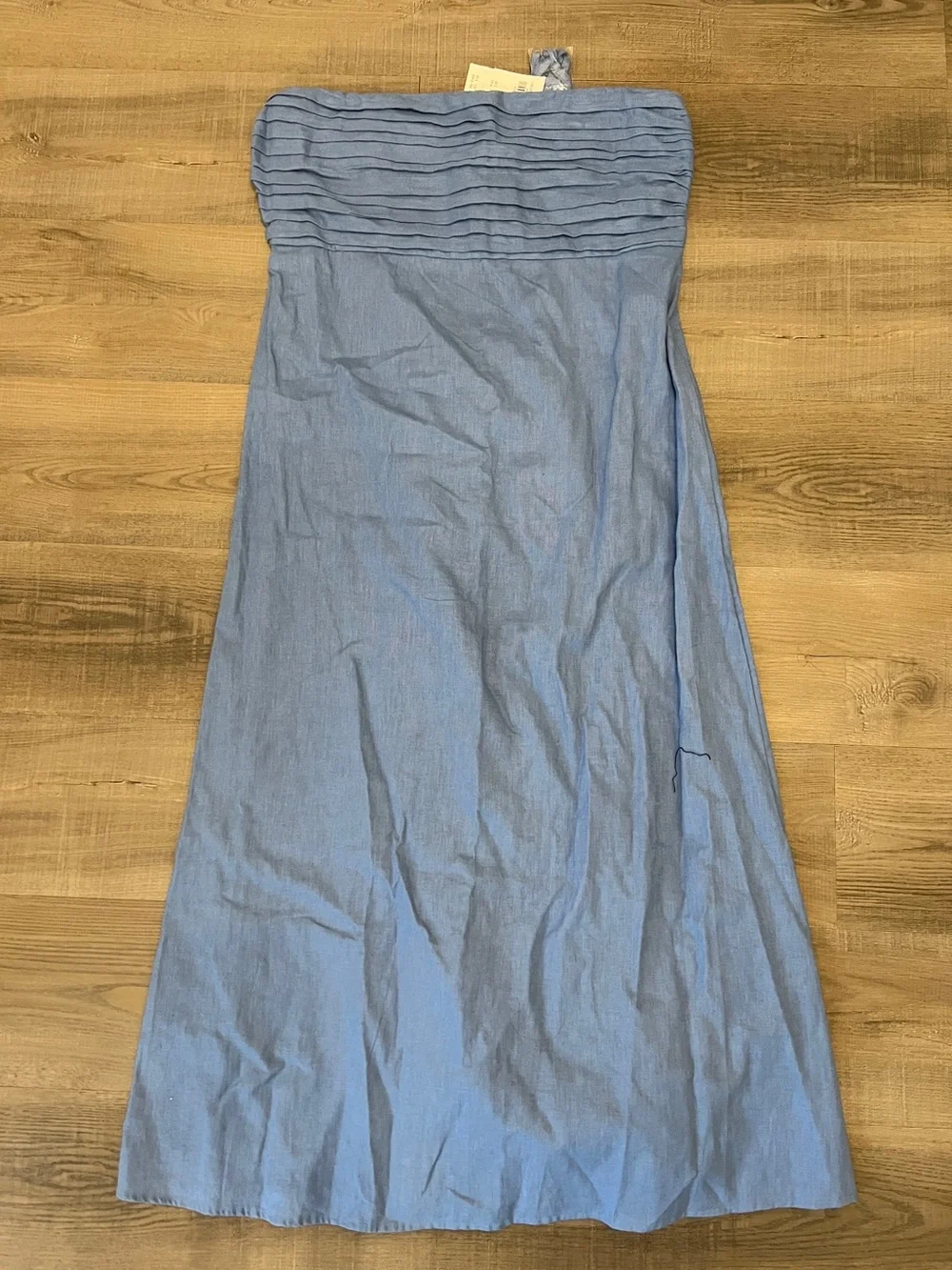Abercrombie & Fitch Strapless Maxi Dress in Light Blue